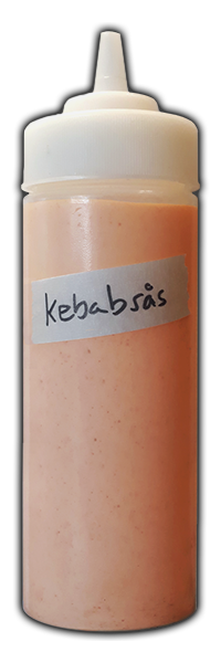 Flaska med kebabsås